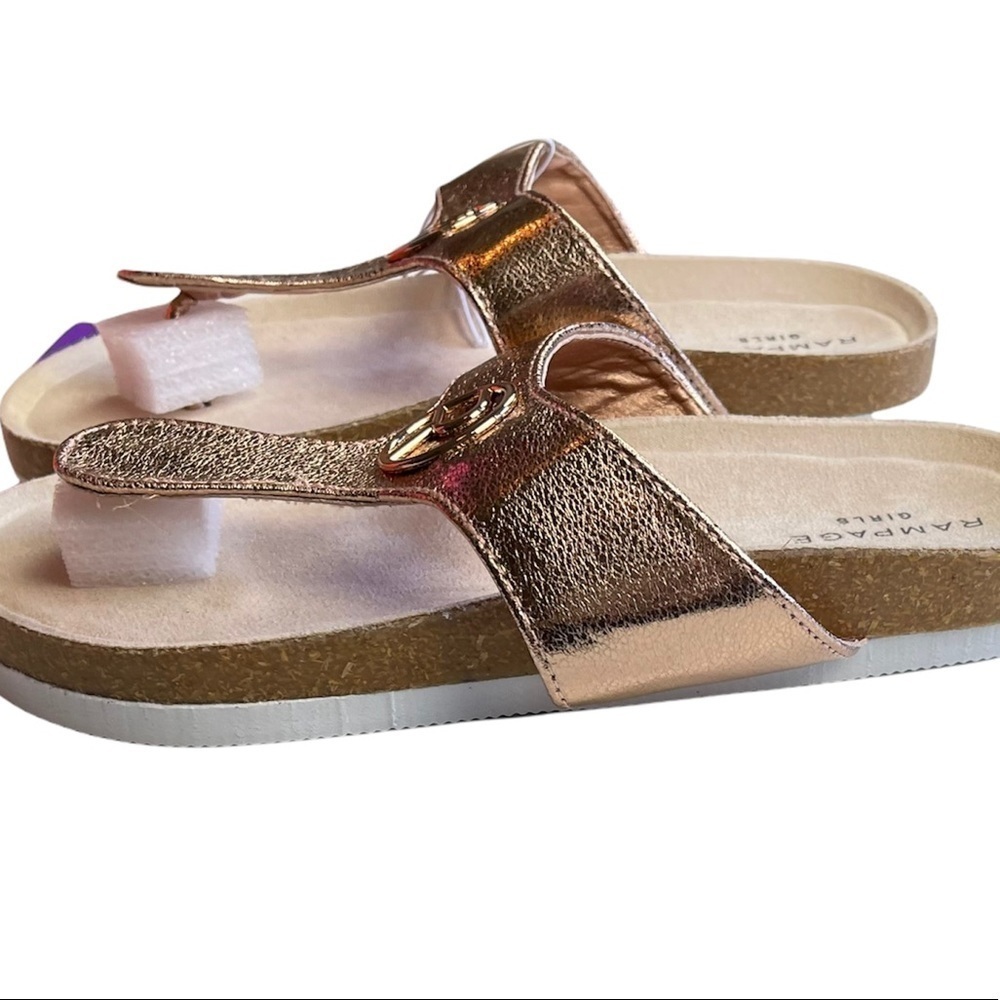 RAMPAGE GIRLS ROSE GOLD SANDALS - NIB! - Picture 6 of 7